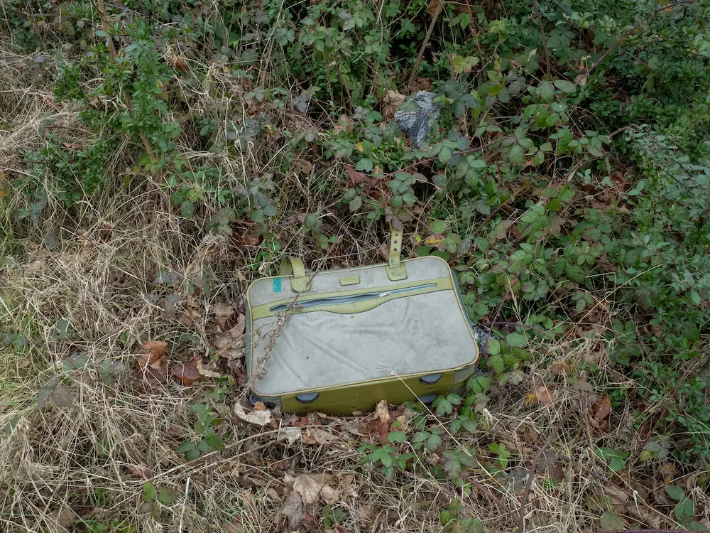 A big sofa leave upside down in street